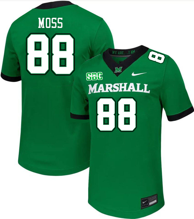 Marshall Thundering Herd #88 Randy Moss College Football Jerseys,Uniforms-Green